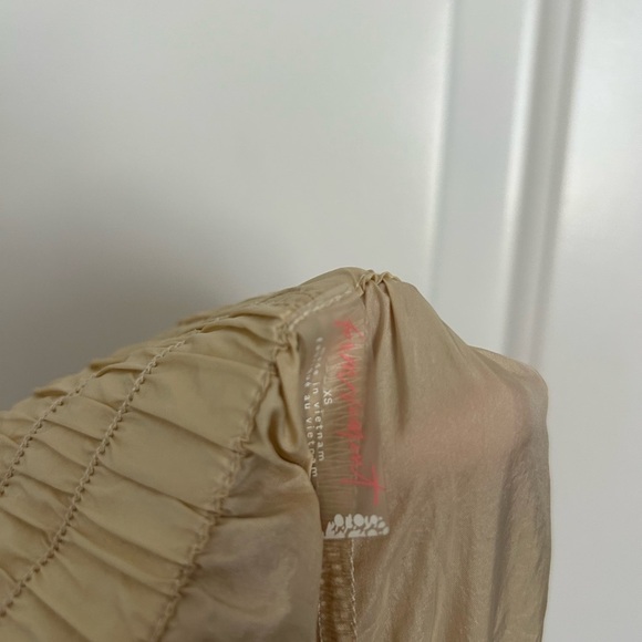 Free People Movement End Zone Track Striped Wide Leg Nyon Cargo Pants size XS - Picture 11 of 14